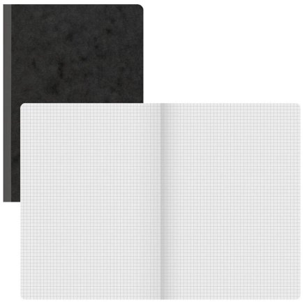 BRUNNEN Notizbuch FACT!plus DIN A5 kariert, schwarz