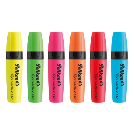 Pelikan 490 Textmarker farbsortiert, 6 Stück