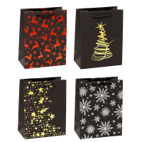12  TSI Geschenktüten PREMIUM Weihnachten Motiv sortiert 18,0 x 23,0 cm