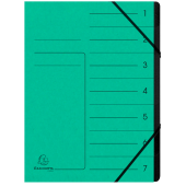  Exacompta Ordnungsmappe 7 Fächer grün, 1 Stück 