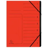  Exacompta Ordnungsmappe 7 Fächer rot, 1 Stück 