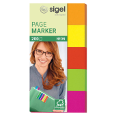  SIGEL NEON Haftmarker farbsortiert 5x 40 Streifen 