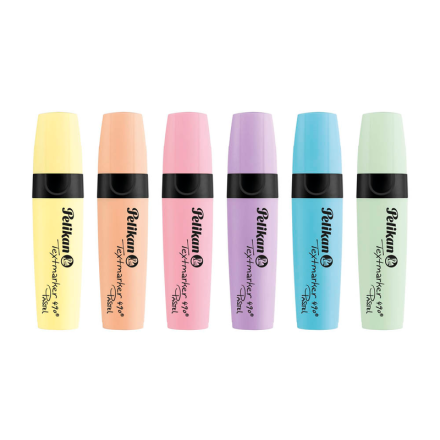 Pelikan 490 Textmarker farbsortiert-pastell, 6 Stück