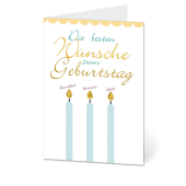  LUMA Geburtstagskarte 3 Kerzen DIN B6 