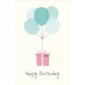  LUMA Geburtstagskarte Happy Birthday Ballons DIN B6 