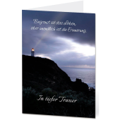  LUMA Trauerkarte Leuchtturm DIN B6 