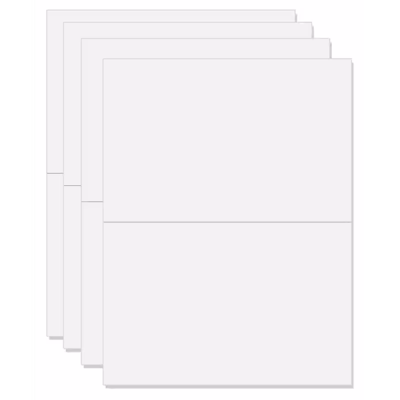  10 LUMA Einlegeblätter für Karten weiß DIN B6 
