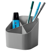  HAN Stiftehalter Re-X-LOOP grau 100% Recyclingmaterial 4 Fächer 11,1 x 12,1 x 10,6 cm 