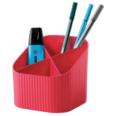  HAN Stiftehalter Re-X-LOOP rot 100% Recyclingmaterial 4 Fächer 11,1 x 12,1 x 10,6 cm 
