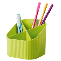 HAN Stiftehalter Re-X-LOOP lemon 100% Recyclingmaterial 4 Fächer 11,1 x 12,1 x 10,6 cm