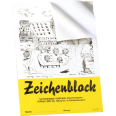  folia Zeichenblock mit Leinenecken DIN A3 120 g/qm, 10 Blatt, 1 Block 