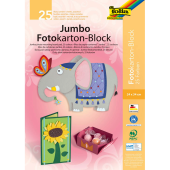  folia Fotokarton JUMBO farbsortiert 300 g/qm 25 Blatt   Format 24,0 x 34,0 cm 