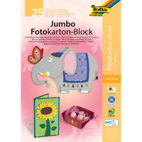 folia Fotokarton JUMBO farbsortiert 300 g/qm 25 Blatt Format 24,0 x 34,0 cm