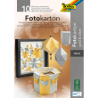  folia Fotokarton farbsortiert 300 g/qm 10 Blatt   DIN A4   gold/silber 