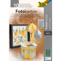 folia Fotokarton gold/silber 300 g/qm 10 Blatt DIN A4