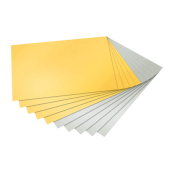  folia Fotokarton farbsortiert 300 g/qm 10 Blatt   DIN A4   gold/silber 