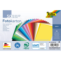 folia Fotokarton farbsortiert 300 g/qm 50 Blatt DIN A5