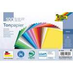 folia Tonpapier farbsortiert 130 g/qm 100 Blatt   DIN A5