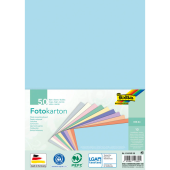  folia Fotokarton Pastell farbsortiert 300 g/qm 50 Blatt   DIN A4 