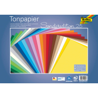 folia Tonpapier Sonderedition 25 farbsortiert 130 g/qm 25 Bogen 35,0 x 50,0 cm