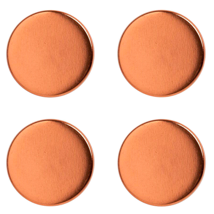 Zeller Magnete Metall roségold, Ø 2,3 x 0,9 cm, 4 Stück