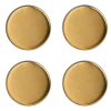  Zeller Magnete Metall gold, Ø 2,3 x 0,9 cm, 4 Stück 