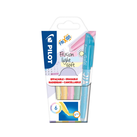 PILOT FriXion Light Soft Textmarker farbsortiert, 6 Stück