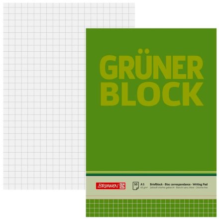BRUNNEN Briefblock "Grüner Block" DIN A5 kariert