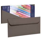  20 Briefumschläge Mosaic von artoz DIN lang ohne Fenster graphit haftklebend 