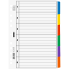  BRUNNEN Ordnerregister DIN A4 Vollformat blanko weiß 6-teilig, 1 Stück 