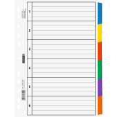  BRUNNEN Ordnerregister DIN A4 Vollformat blanko weiß 6-teilig, 1 Stück 
