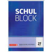  BRUNNEN Collegeblock Lineatur 27 liniert DIN A4 Innen- und Außenrand, 1 Block 