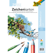  folia Tonpapier Zeichenkarton weiß 200 g/qm 25 Blatt   DIN A3 