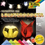 folia Transparentpapier Lichterpapier 30,0 x 30,0 cm 80 g/qm 12 Blatt farbsortiert