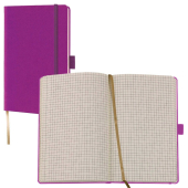  Lediberg Notizbuch Tucson ca. DIN A6 kariert, lila Hardcover 