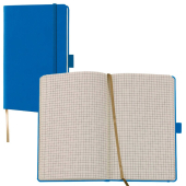  Lediberg Notizbuch Tucson ca. DIN A6 kariert, blau Hardcover 