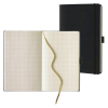  Lediberg Notizbuch Tucson ca. DIN A5 kariert, schwarz Hardcover 