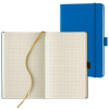  Lediberg Notizbuch Tucson ca. DIN A5 kariert, blau Hardcover 