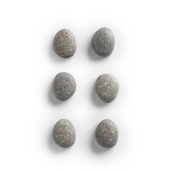  Zeller Stone Magnete grau, Kunststoff 2,1 x 1,8 x 1,0 cm, 6 Stück 