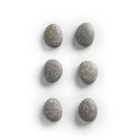 Zeller Stone Magnete grau, Kunststoff 2,1 x 1,8 x 1,0 cm, 6 Stück