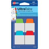  AVERY Zweckform UltraTabs Mini Haftmarker farbsortiert (grün, blau, rot, orange) 40 Blatt 