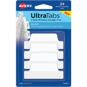  AVERY Zweckform UltraTabs Schmal Haftmarker weiß 24 Blatt 