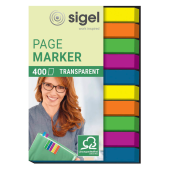 SIGEL TRANSPARENT Haftmarker farbsortiert 10x 40 Streifen 