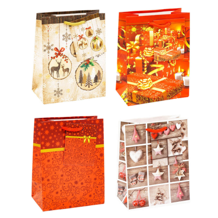 12 TSI Geschenktüten Weihnachten Motiv sortiert 11,0 x 14,0 cm