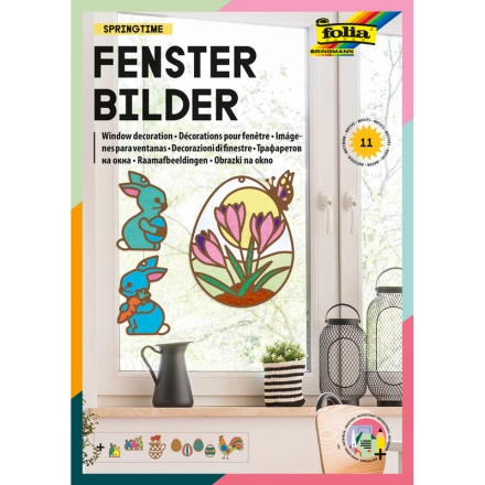 folia Fensterbilder Set Springtime mehrfarbig