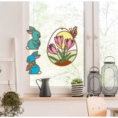  folia Fensterbilder Set Springtime mehrfarbig 