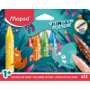  maped JUNGLE fever Jumbo Wachsmalstifte farbsortiert, 12 Stück 
