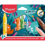  maped JUNGLE fever Jumbo Wachsmalstifte farbsortiert, 12 Stück 