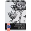  OXFORD Skizzenblock Sketching DIN A4, 50 Blatt, 1 Block, Spiralbindung 