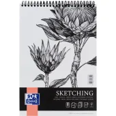  OXFORD Skizzenblock Sketching DIN A4, 50 Blatt, 1 Block, Spiralbindung 